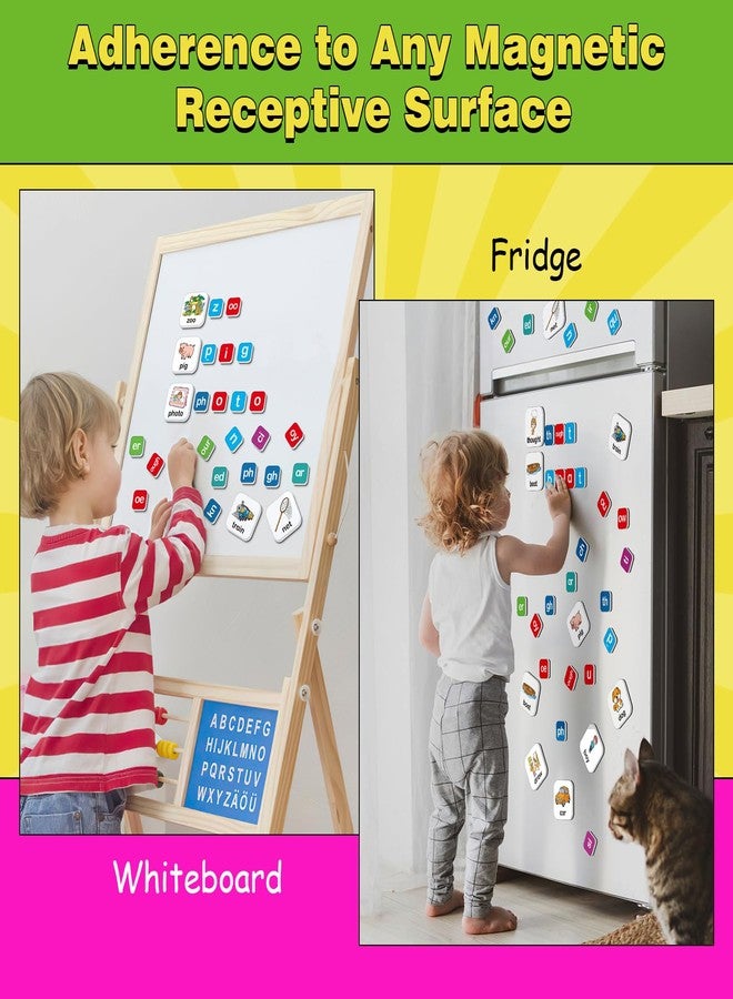 Aizweb Phonics Magnetic Letters Tiles,Phonics Games Hooked on Phonics,Learn to Read Spelling Phonemic Awareness Speech Therapy Manipulative Preschool Pre k Classroom Materials - Image 5